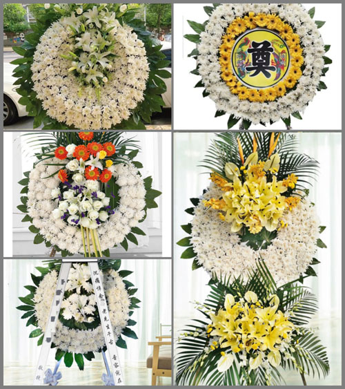 河南南阳新野县城郊乡湍口村花圈速递
